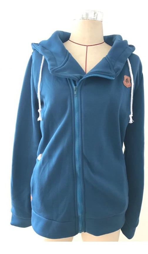 Wish AliExpress nueva sudadera europea y americana cárdigan con cremallera lateral sudadera con capucha chaqueta ropa de mujer