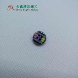 金鑫复古K605树脂3D印花 四眼衬衫纽扣老人开衫毛衣童装
