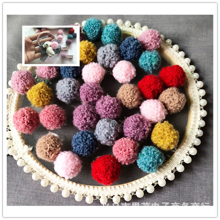 DIY Jewelry Autumn and Winter New Teddy Pom Imitation Wool Dog Head Ball Handmade Hair Accessories Tassels