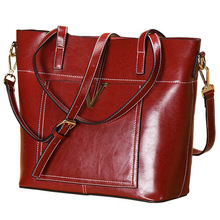 2024夏季新款都市简约箱包皮具纯色托特包真皮复古女士斜挎包