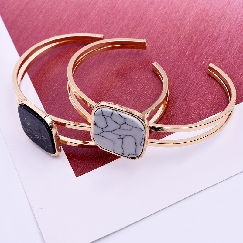 New Japanese and Korean style European and American style retro marble geometric series accessories bracelet bracelet bracelet jewelry for women