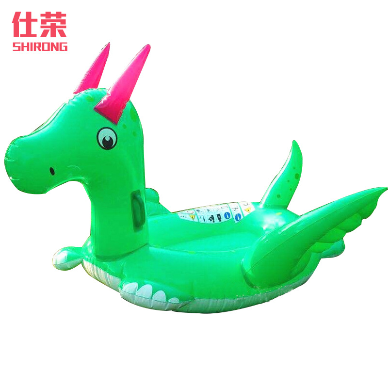 Inflatable swimming supplies, PVC thickened water dragon mount, inflatable swimming pool supplies, water animal swim rings