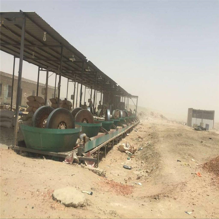 双轮式耐磨轮碾机 铁矿石细粉研磨小型碾金机 选金碾轮混汞湿碾机