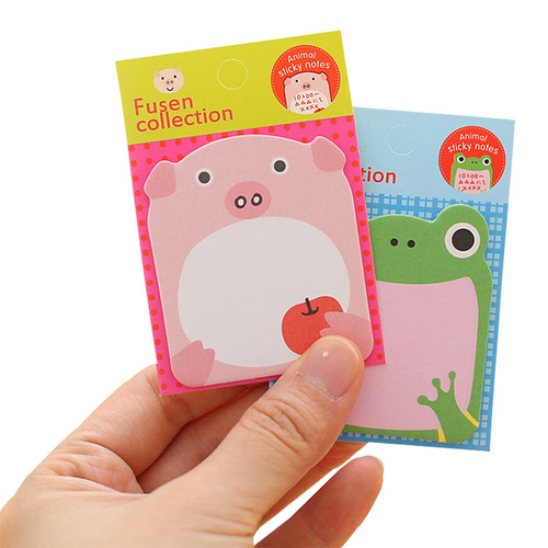 T Korean Creative Stationery Cute Cartoon ZOO Animal Park Tearable Note Pad Post-it Notes N Times
