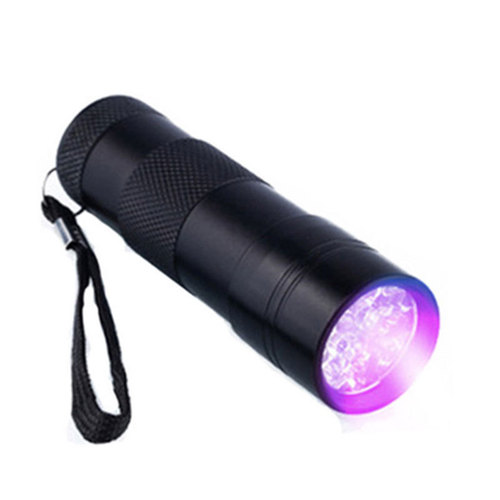 Cross-border 12LED Purple Light Flashlight 395 Purple Light UV Flashlight UV Bill Checker Fluorescent Agent Detection Lamp