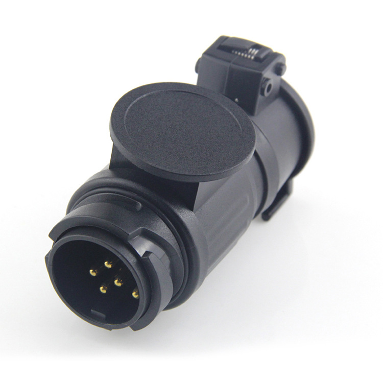 Eacalyc Spina Rimorchio 7 Poli E Presa Del Rimorchio 7 Poli, Spina Presa Rimorchio 7 Poli 12V Elettrica Connettore Presa Rimorchio Impermeabile Per Trattori, Macchine Agricole, Camion - Foto 2