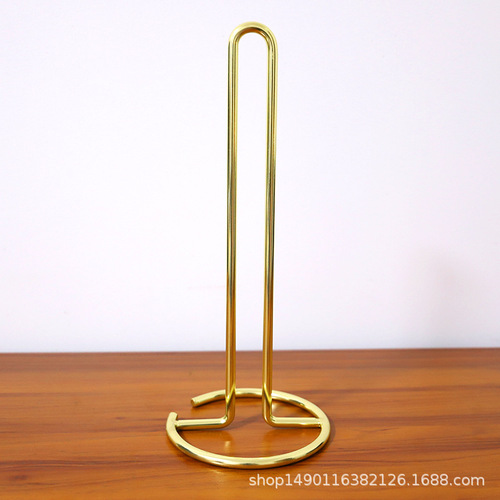 Nordic gold metal iron desktop paper towel holder dining room living room toilet roll paper holder storage rack