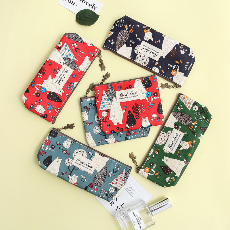 Cute Large Capacity Pencil Case Storage Bag Stationery Bag Eyebrow Pencil Eyeliner Storage Bag