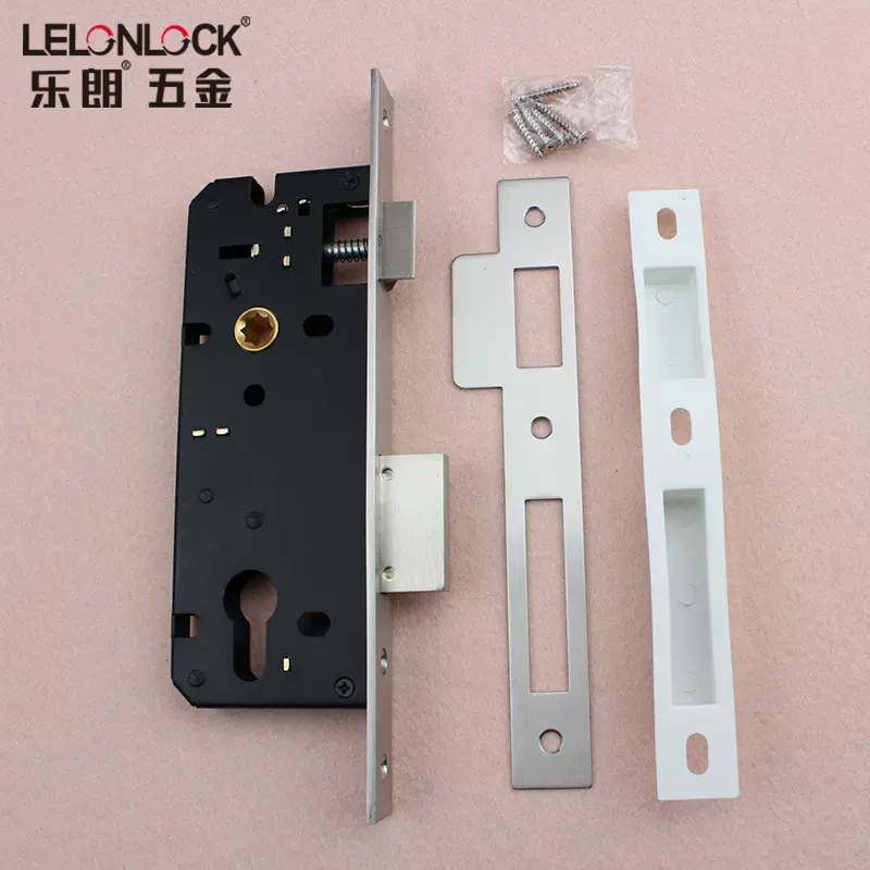 厂家直供不锈钢防盗门锁具4585锁体室内门配件防火门锁锁体