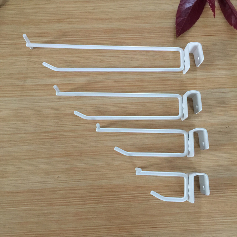 Double-line hook beam supermarket shelf accessories square tube snack jewelry display hook bold factory outlet