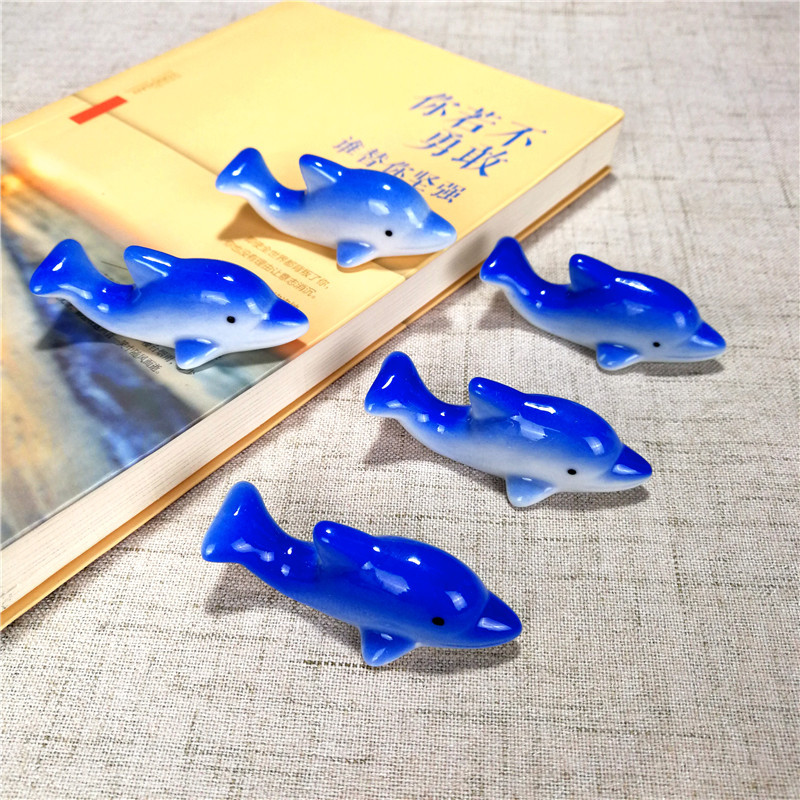 일본식 ZAKKA 해양 동물 젓가락 홀더 귀여운 만화 돌고래 세라믹 젓가락 베개 가정용 젓가락 홀더 펜 홀더