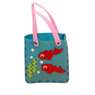 Felt Non-Woven Craft Bag Kit, DIY Handmade Purse Materials, 15×19 cm, Kids Craft Set