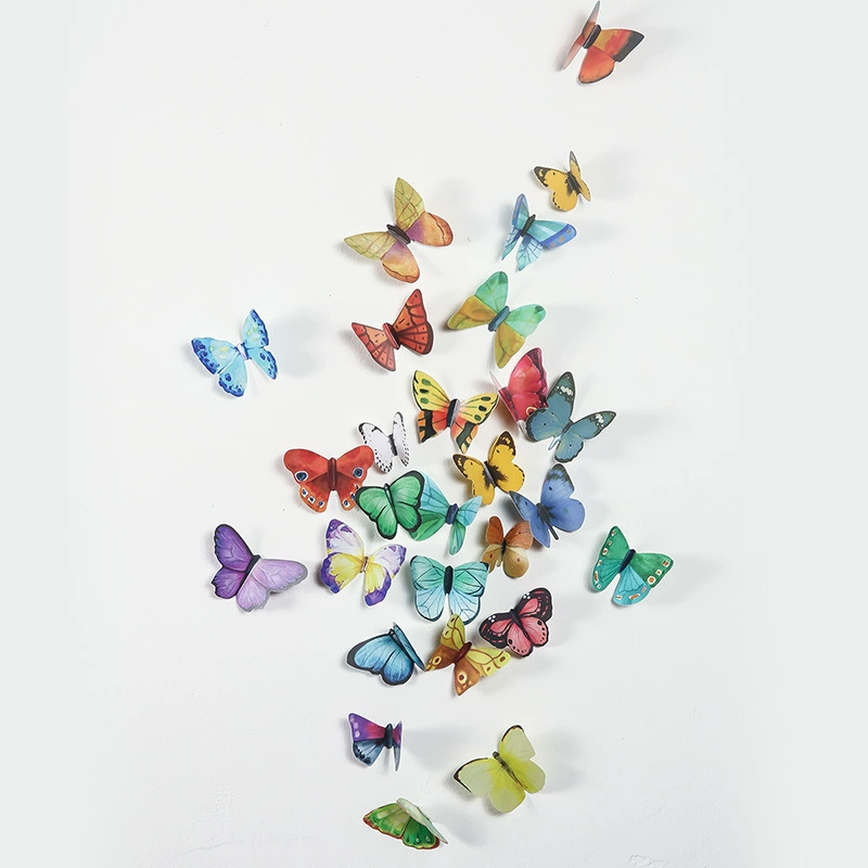 3D Моделирование Бабочка украшение дома стерео наклейки на стену детская комната Детский сад макет наклейки с бабочками
