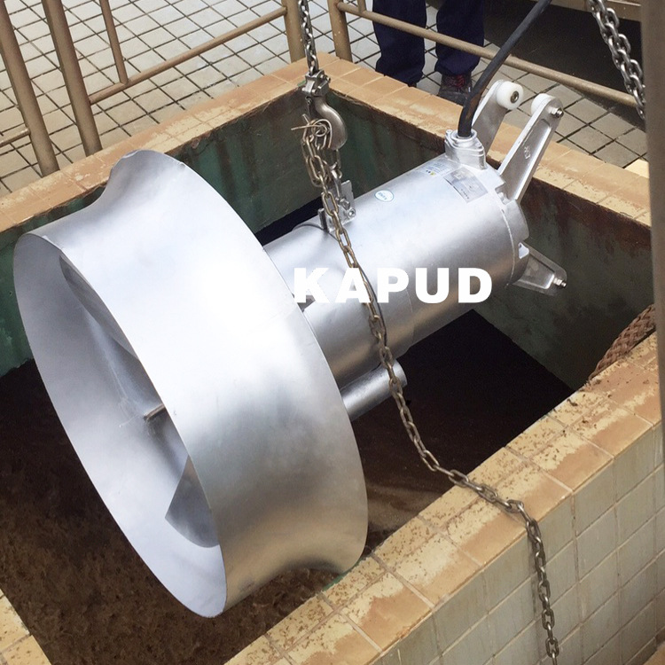 QJB5/12 大推力潜水搅拌器现象安装图 高速液下搅拌器安装