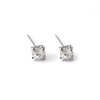 Accessory, metal earrings, crystal, Korean style, wholesale, with gem