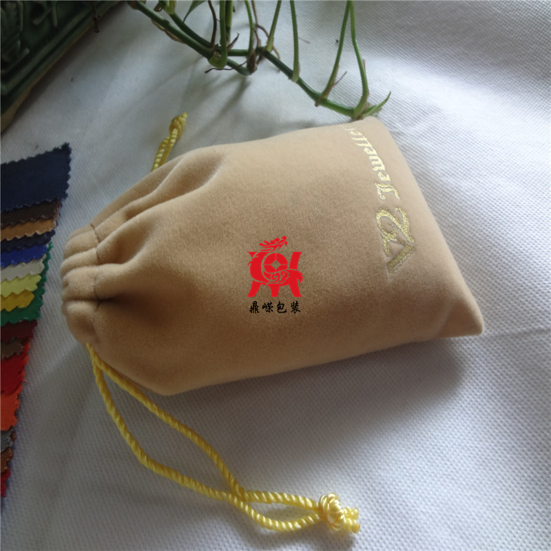 饰品收纳袋  饰品包装袋 饰品束口袋 首饰绒布袋 首饰拉绳绒布袋