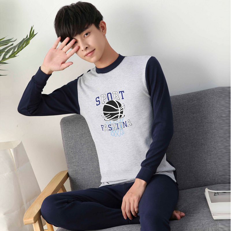 9-24 años de edad conjunto de ropa interior juvenil medio y grandes niños ropa de otoño pantalones largos traje suéter de algodón ropa interior térmica