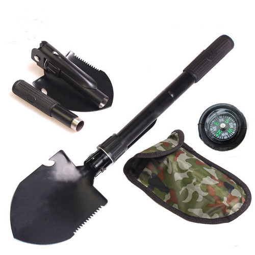 Multifunctional engineering shovel Folding camping shovel Ordnance shovel Car outdoor supplies Car snow removal shovel