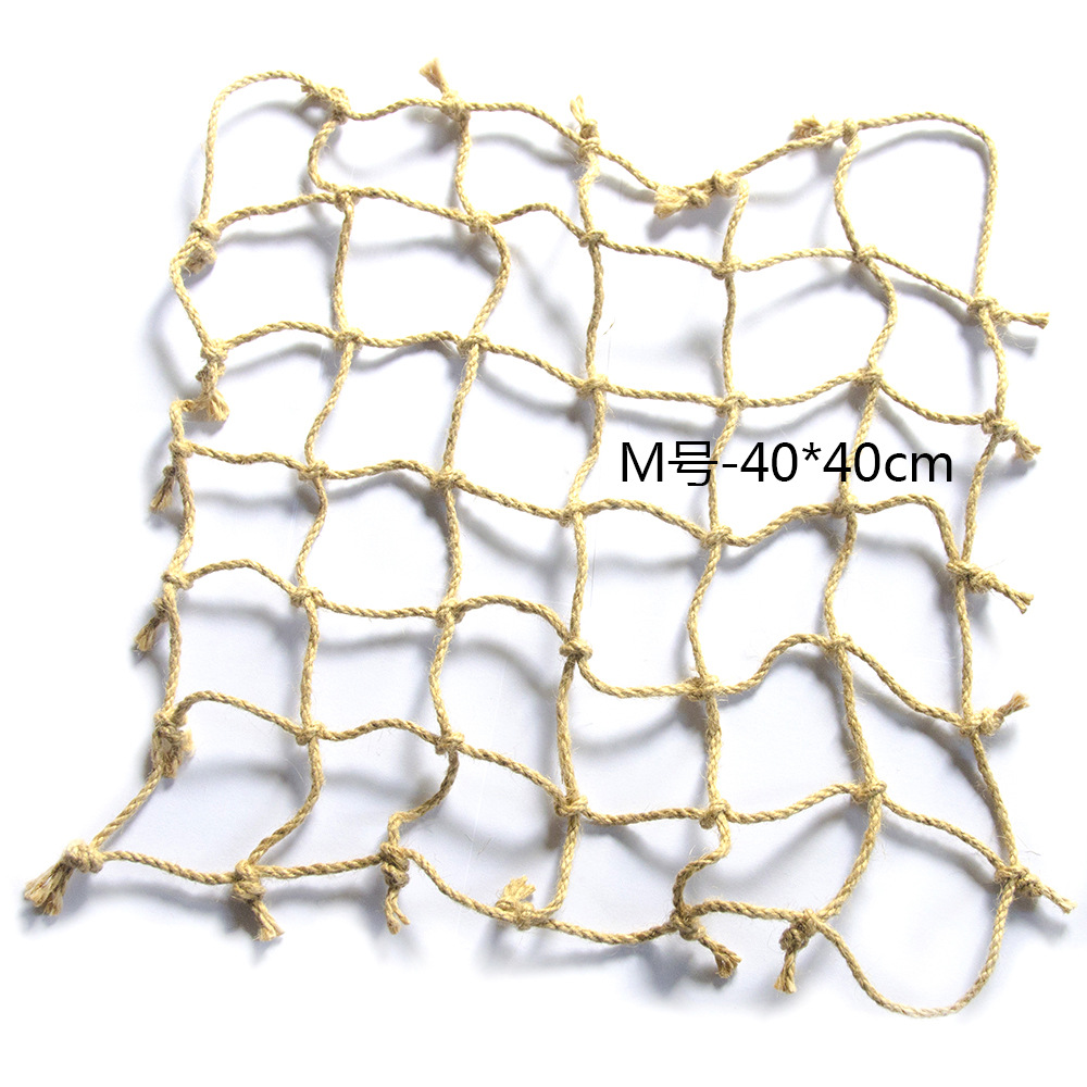 Loro de cáñamo cuerda de escalada suministros de aves red mordedura de juguete loro aventura gran red de escalada