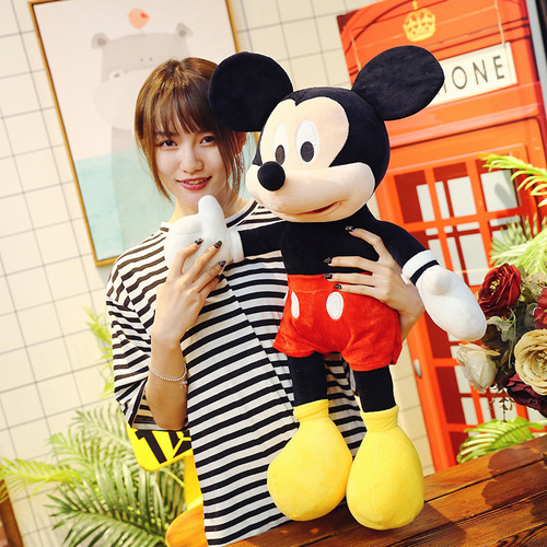 Cross-border foreign trade Mickey and Minnie dolls, cute Mickey Mouse plush toys, children's sleeping pillows, gifts