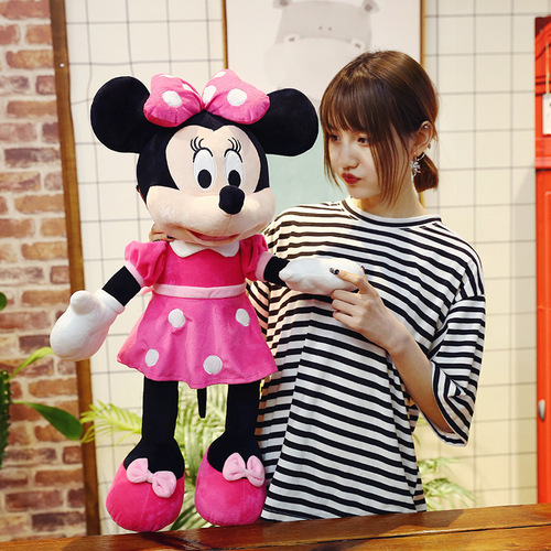 Cross-border foreign trade Mickey and Minnie dolls, cute Mickey Mouse plush toys, children's sleeping pillows, gifts