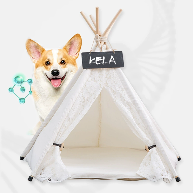 Съемный палаточный домик для питомцев, Шик Teepee для собак и кошек, Складной 40–60 см, С подушкой/Без подушки