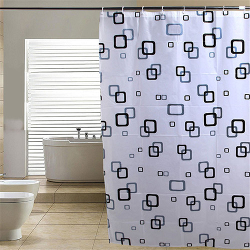 Dormitory Checkered Shower Curtain Shower Curtain Bathroom Curtain Hotel Waterproof Shower Curtain PEVA Shower Curtain with Hook Wholesale