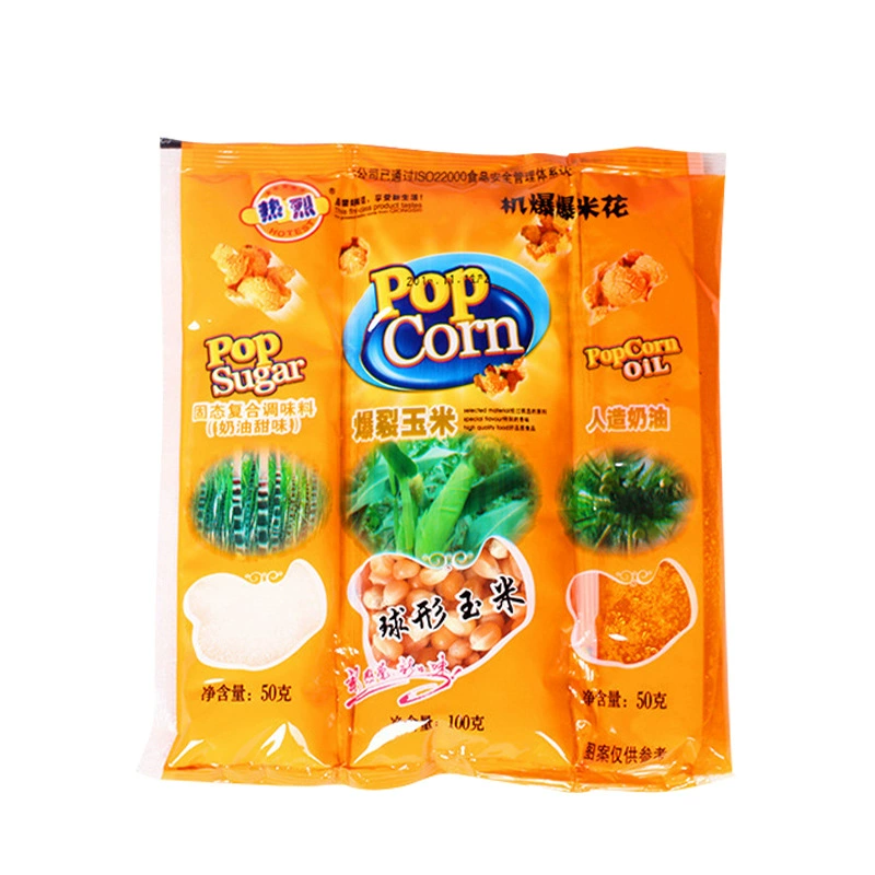 热烈 Ballical popcorn three -in -one raw material theater KTV snack 60 packs of popcorn corn grain whole box wholesale