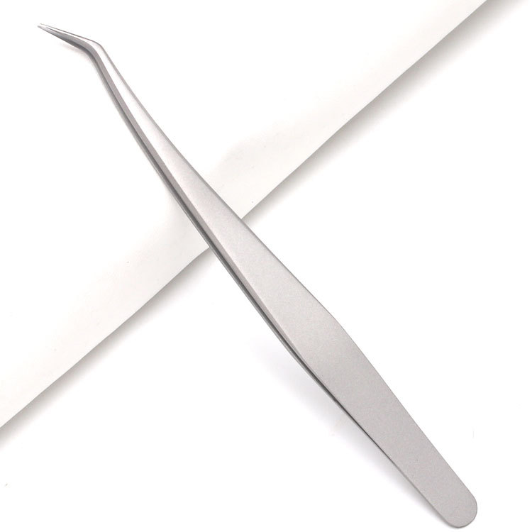 Pinzas para pestañas transfronterizas de acero inoxidable para plantar y injertar pestañas postizas, pinzas florecientes, pinzas de delfines, pinzas de alta precisión, pinzas de plumas doradas