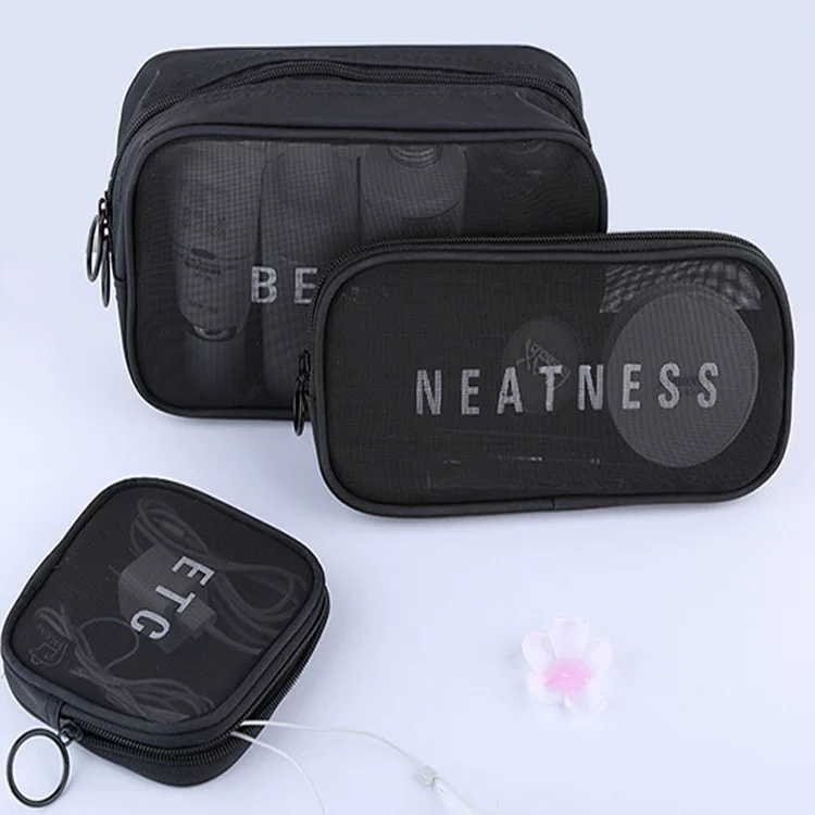 Прозрачная портативная косметичка для путешествий, organizer bag, щетка, дышащий карандаш для бровей, помада