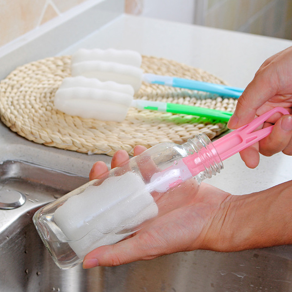 sponge removable changeable bottle brush