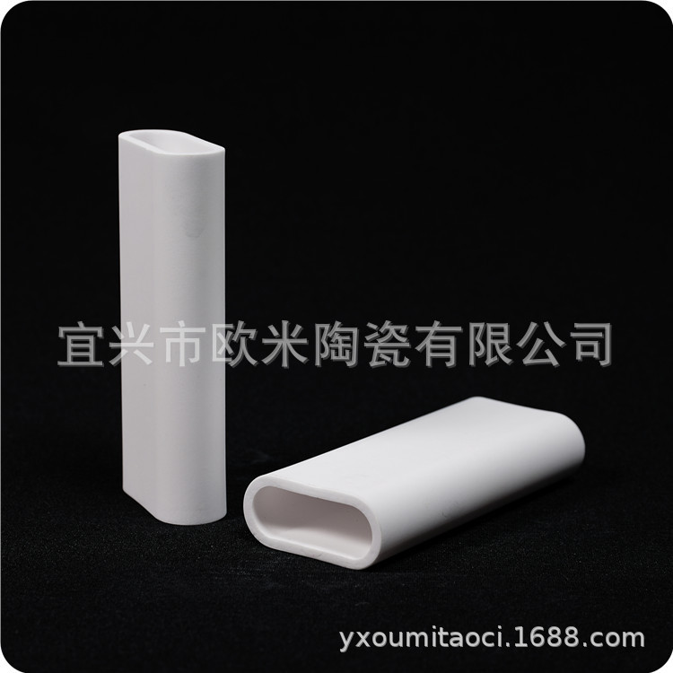 厂家供应特种电子陶瓷 高频氧化铝穿线陶瓷管 异形陶瓷管 绝缘柱