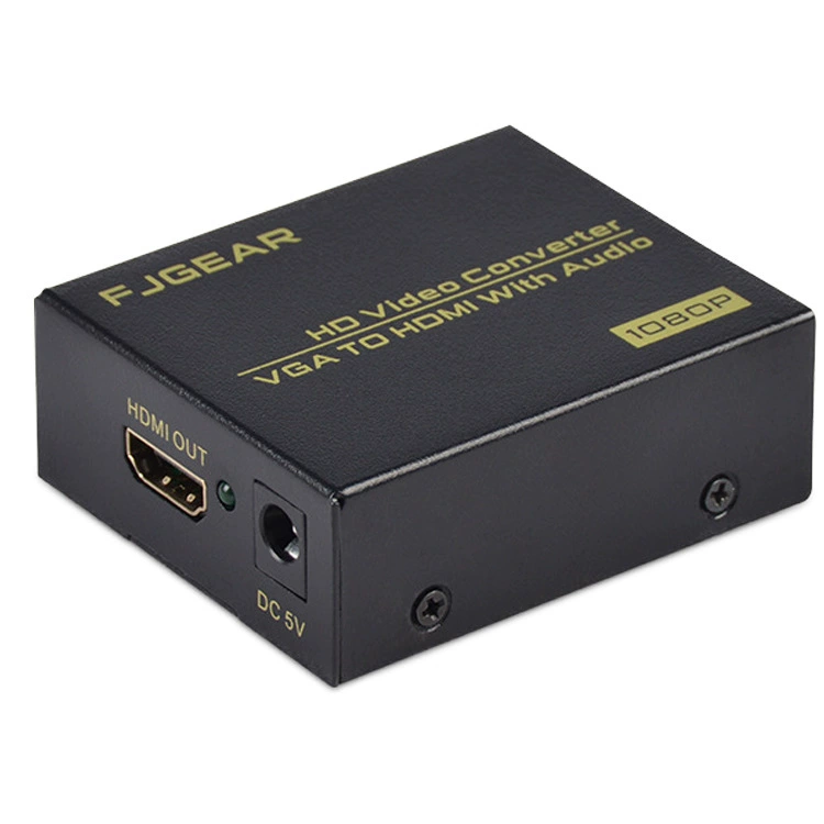 Преобразователь VGA в HDMI, железный корпус, конвертер HD, VGA в HDMI, выход VGA, материнская плата к HDMI, с аудио
