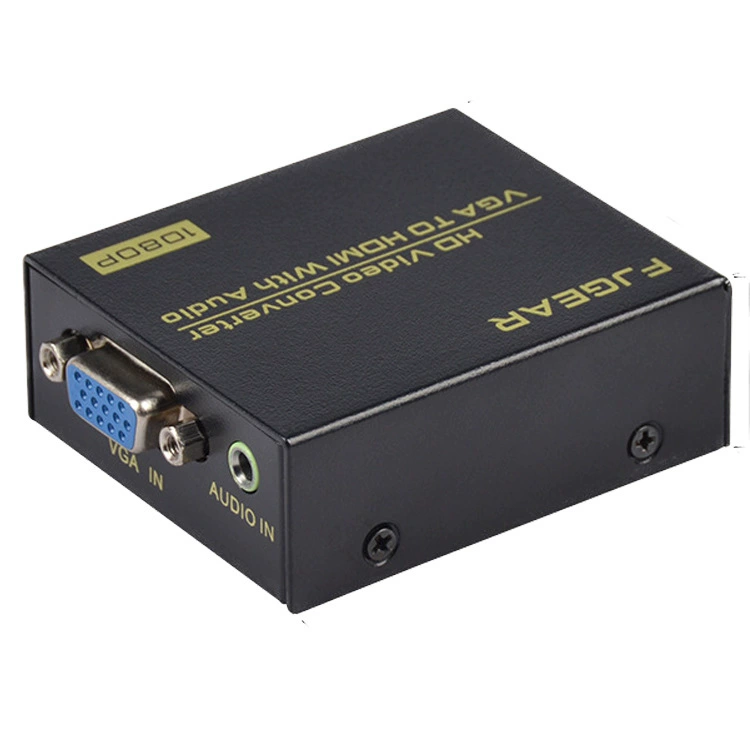 Преобразователь VGA в HDMI, железный корпус, конвертер HD, VGA в HDMI, выход VGA, материнская плата к HDMI, с аудио