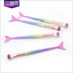 新款單支美人魚尾眼影刷 3D塑膠柄纖維毛眼部化妝刷彩妝美妝工具