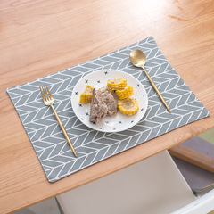 Ins Nordic Style Cotton Linen Thick Home Fabric Print Table Napkins Table Mat Heat Insulating Pad Double Layer Food Background Fabric