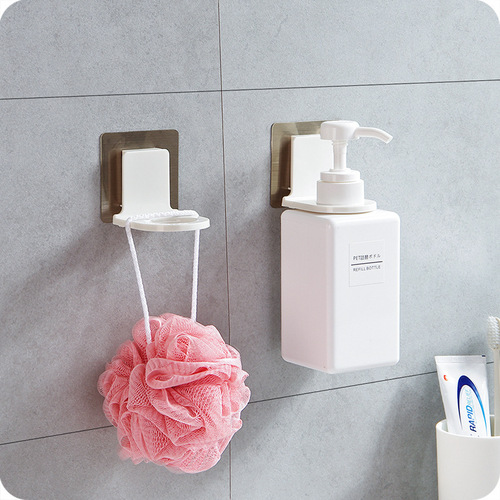 T2391 Wholesale Wall Magic Sticker Shower Gel Hanger Shampoo Hand Sanitizer Wall Suction Wall Manufacturer Traceless Hook