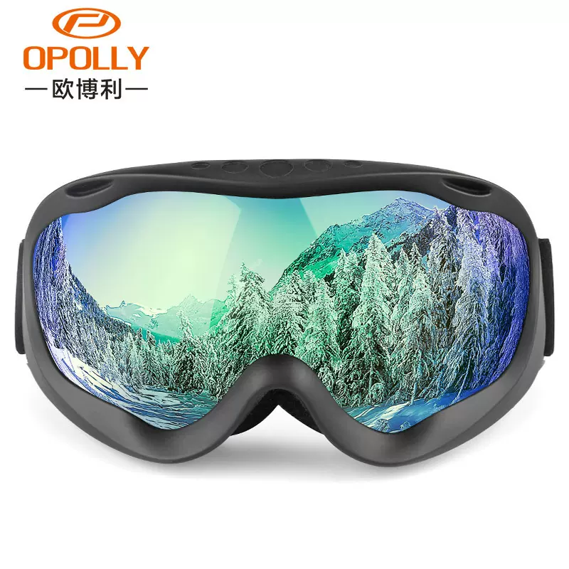跨境现货高清双层防雾滑雪镜 成人防雾滑雪眼镜 登山防风雪护目镜