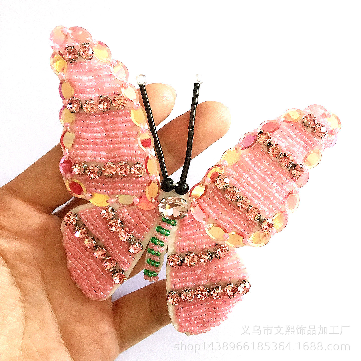 厂家新款手工钉珠水钻动物蝴蝶 衣服鞋帽箱包饰品 DIY装饰辅料