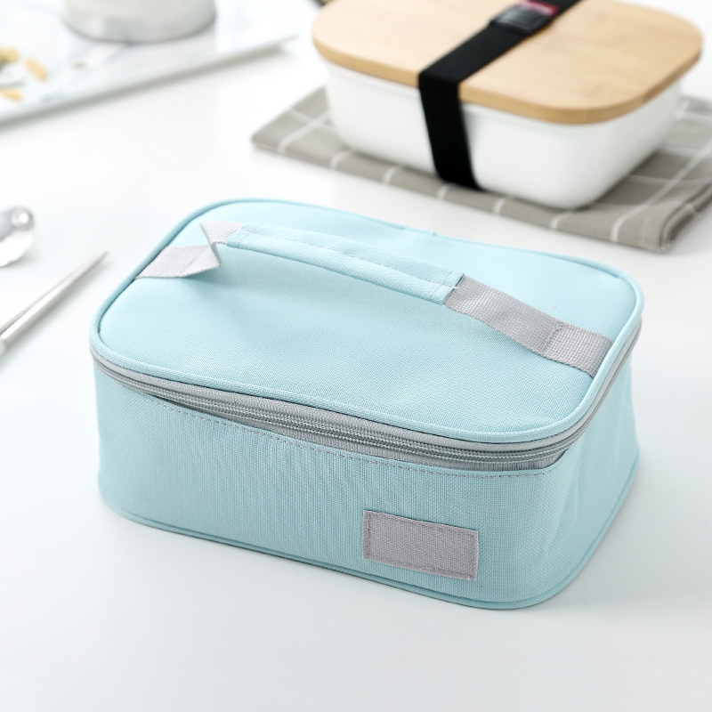 Bolsa de aislamiento de papel de aluminio grueso bolsa de almuerzo impermeable bolsa de merienda de lona con bolsa de arroz bolso lonchera bolsa