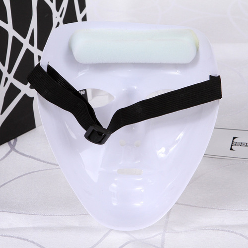 Masquerade Ghost Step Dance, Guangdong Eco-Friendly PVC White Street Dance Mask Party Masks for Men and Women Hip-Hop Masks