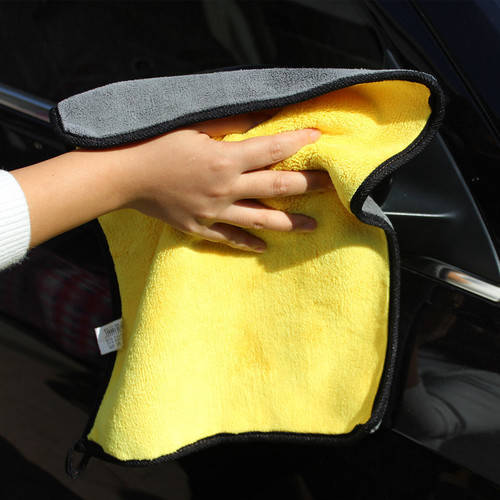 Coral velvet car wiping towel, thickened, fast absorbent and lint-free household cleaning rag, car washing and wiping towel for fishing