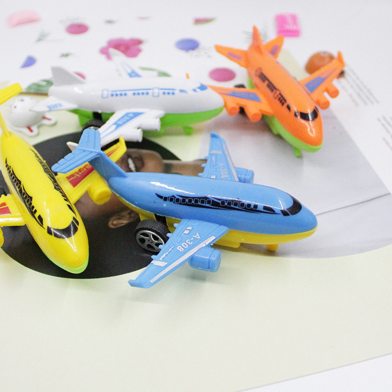 Los niños de dibujos animados mini Tire hacia atrás pequeño avión modelo de regalo bebé juguete coche niño Tire hacia atrás coche bebé regalo