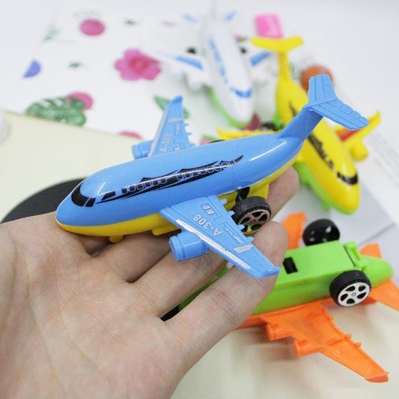 Los niños de dibujos animados mini Tire hacia atrás pequeño avión modelo de regalo bebé juguete coche niño Tire hacia atrás coche bebé regalo