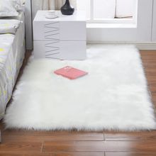 跨境仿羊毛地毯客厅卧室床边毯长方形羊毛沙发垫飘窗垫长毛绒地毯