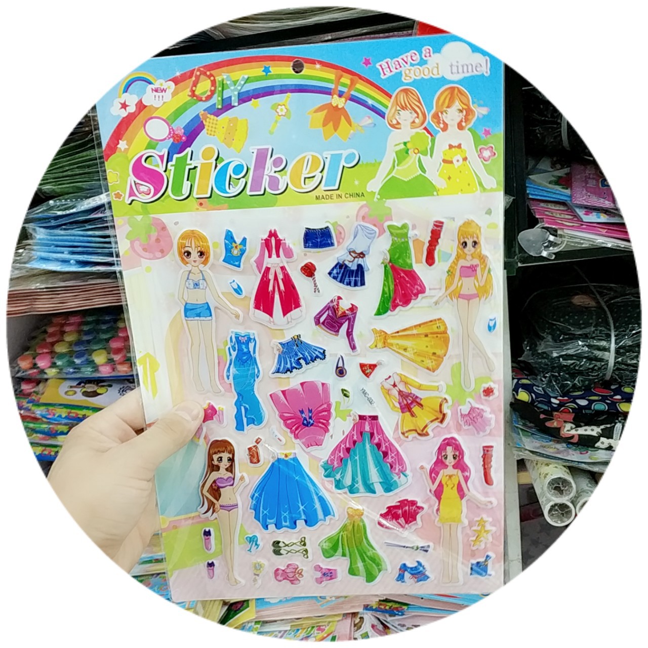 Libro de Colorear Divertido con Pegatinas de Burbujas de Dibujos Animados, Pegatinas de Regalo para Manualidades, Pegatinas Educativas para Jardín de Infancia, Aprendizaje Temprano, Anime 3D