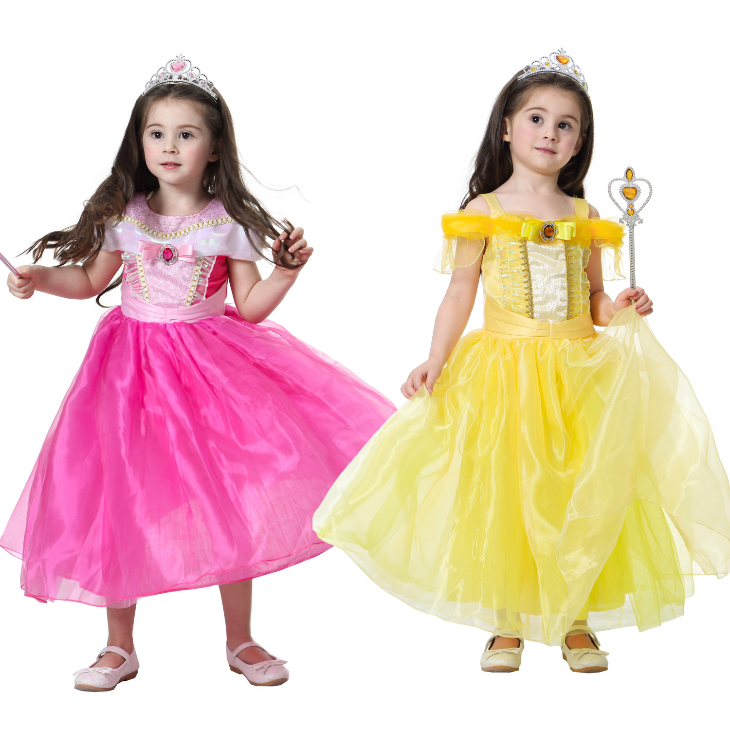 Halloween 2018 vestido de princesa para Niñas Ropa para niños Vestido de manga corta para niñas vestido para niños
