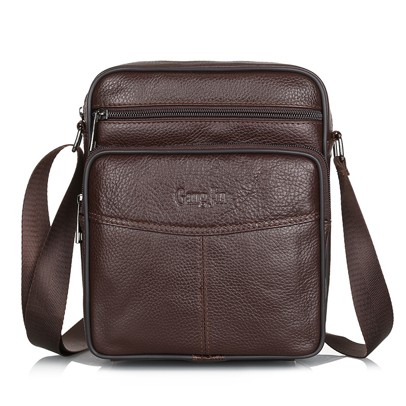 Comercio exterior primera capa bolso de los hombres de piel de vaca Maletín de negocios bolso de hombro de los hombres bolsa de mensajero ocasional bolso de los hombres de piel de vaca genuina