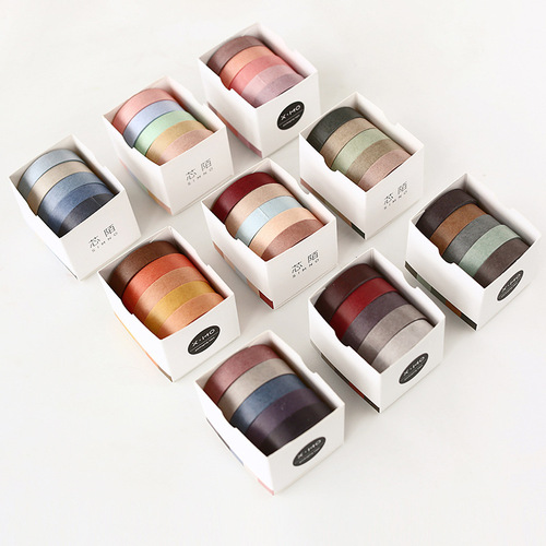 Washi tape Xinmo 5 rolls solid color series hand account base hand tear practical function diy decoration set stickers