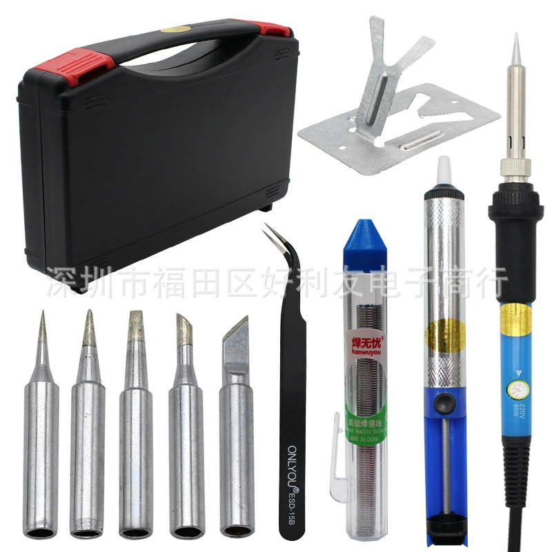 Набор из 11 предметов ящик для инструментов паяльник комбинация портативный Рабочий ящик для инструментов практичный многоцелевой костюм для инструментов